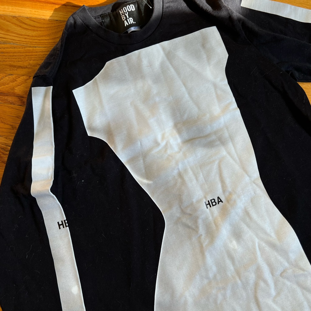 Hood By Air Hba Silhouette Long Sleeve Shirt Small Nwt